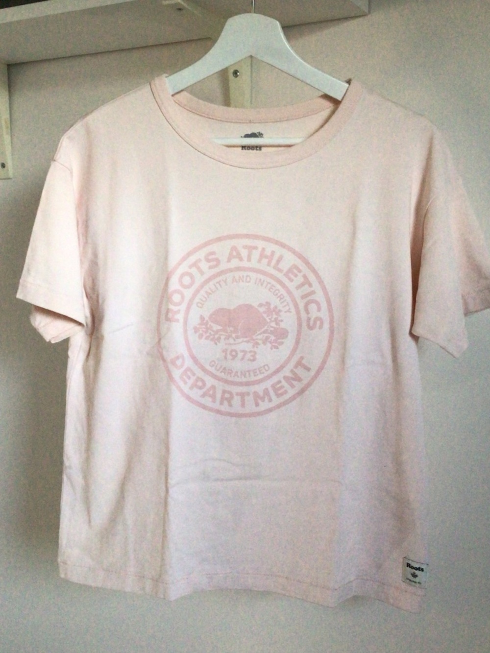 Roots pink logo t-shirt